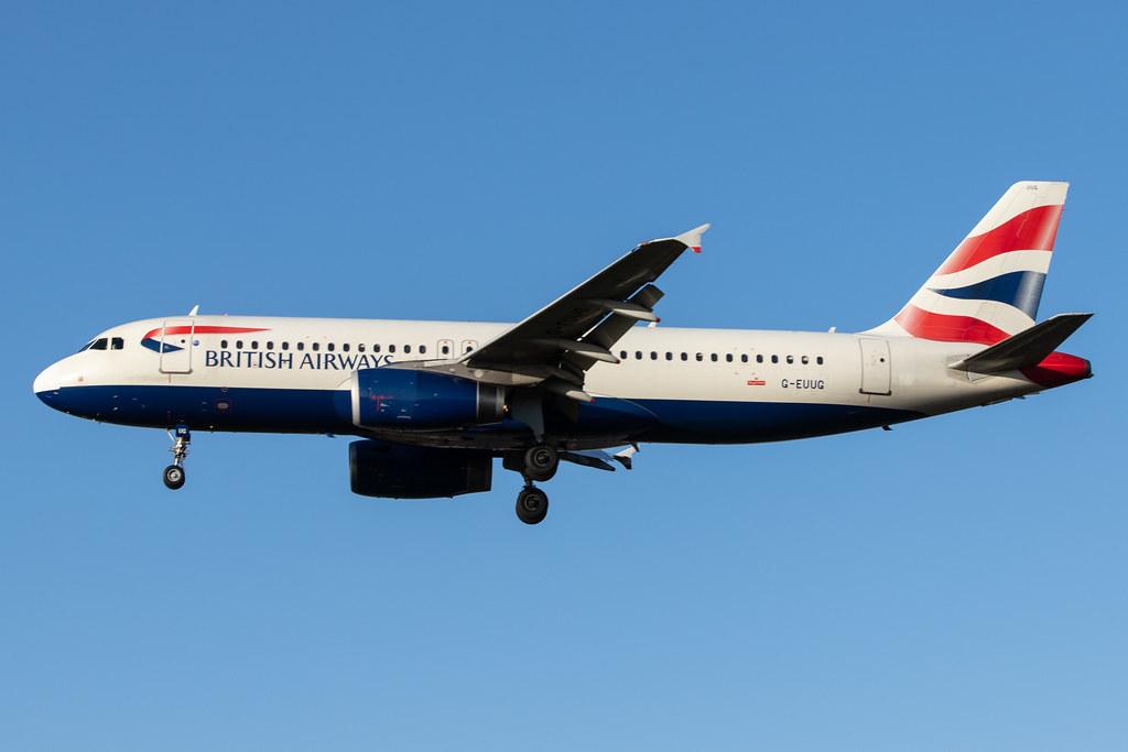 London Heathrow Airport: British Airways (BA / BAW) |  Airbus A320-232 A320 | G-EUUG | MSN 1812