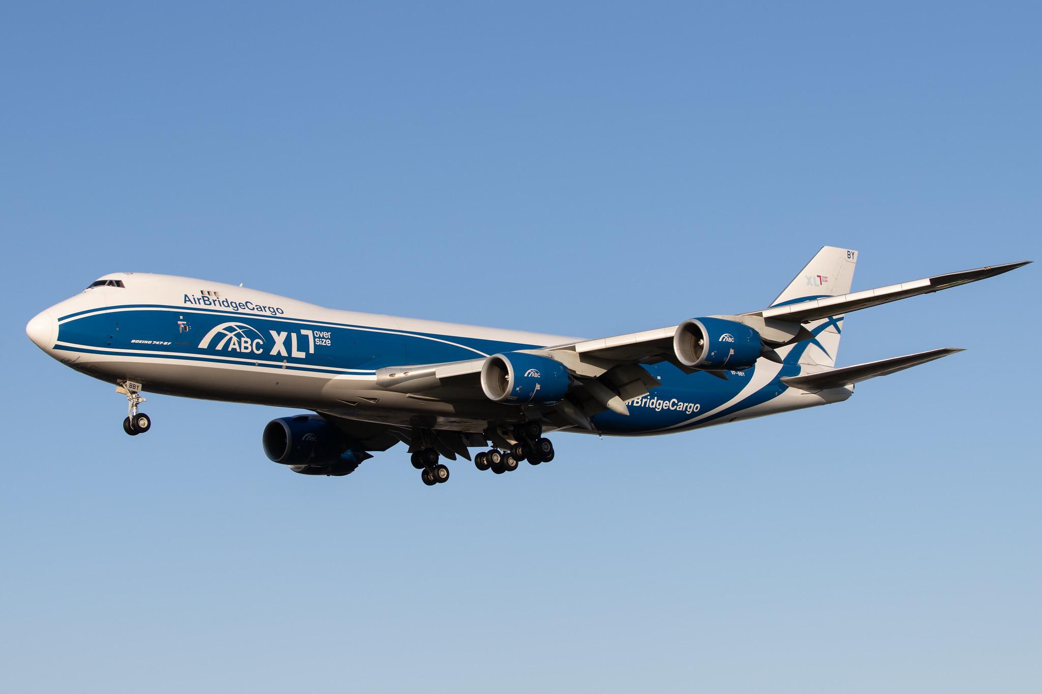 London Heathrow Airport: AirBridgeCargo (RU / ABW) | Operator: AirBridgeCargo Airlines |  Boeing 747-83QF B748 | VP-BBY | MSN 63781