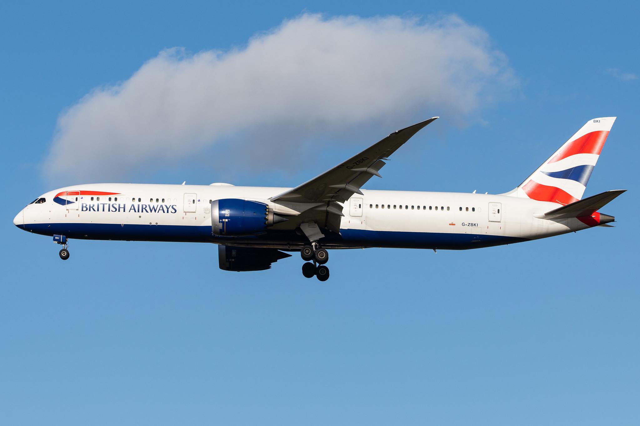 London Heathrow Airport: British Airways (BA / BAW) |  Boeing 787-9 Dreamliner B789 | G-ZBKI | MSN 38625