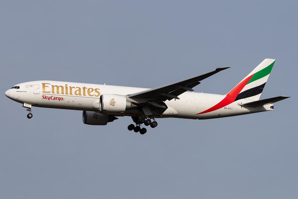 London Heathrow Airport: Emirates SkyCargo (EK / UAE) | Operator: Emirates |  Boeing 777-F1H B77L | A6-EFJ | MSN 35610
