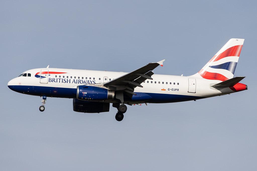 London Heathrow Airport: British Airways (BA / BAW) |  Airbus A319-131 A319 | G-EUPR | MSN 1329