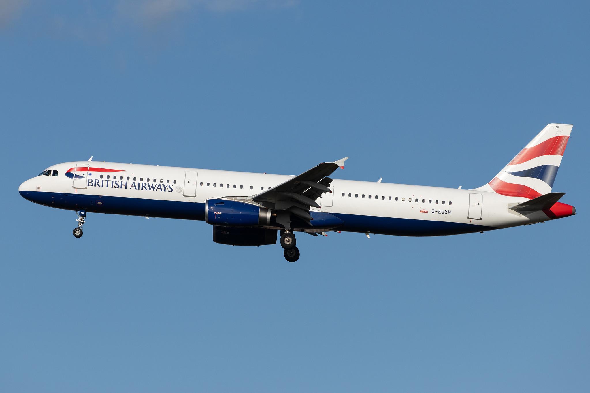 London Heathrow Airport: British Airways (BA / BAW) |  Airbus A321-231 A321 | G-EUXH | MSN 2363