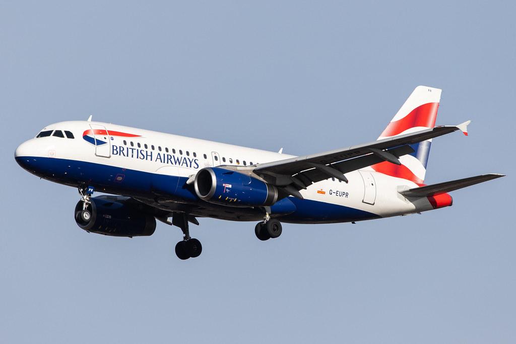 London Heathrow Airport: British Airways (BA / BAW) |  Airbus A319-131 A319 | G-EUPR | MSN 1329