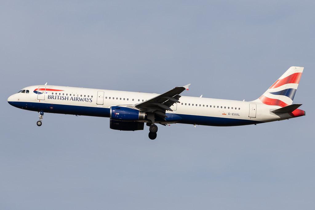 London Heathrow Airport: British Airways (BA / BAW) |  Airbus A321-231 A321 | G-EUXL | MSN 3254