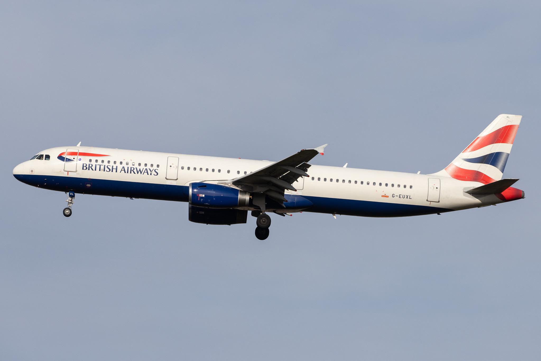 London Heathrow Airport: British Airways (BA / BAW) |  Airbus A321-231 A321 | G-EUXL | MSN 3254