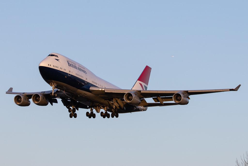 London Heathrow Airport: British Airways (BA / BAW) |  Livery: Negus Retro Livery |  Boeing 747-436 B744 | G-CIVB | MSN 25811