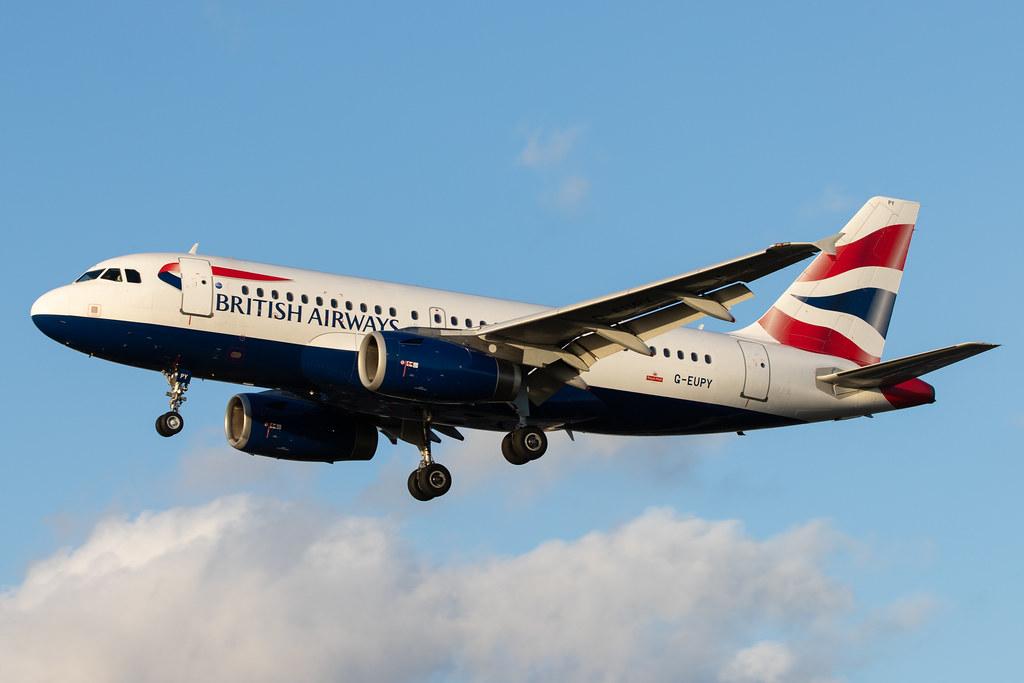 London Heathrow Airport: British Airways (BA / BAW) |  Airbus A319-131 A319 | G-EUPY | MSN 1466