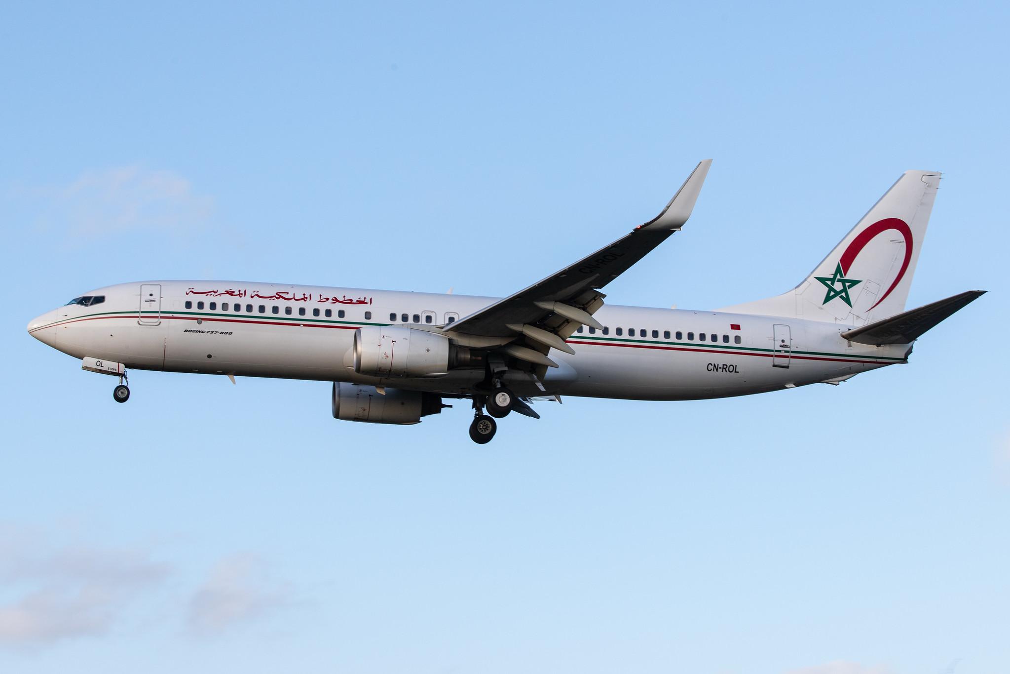London Heathrow Airport: Royal Air Maroc (AT / RAM) |  Boeing 737-8B6 B738 | CN-ROL | MSN 33065