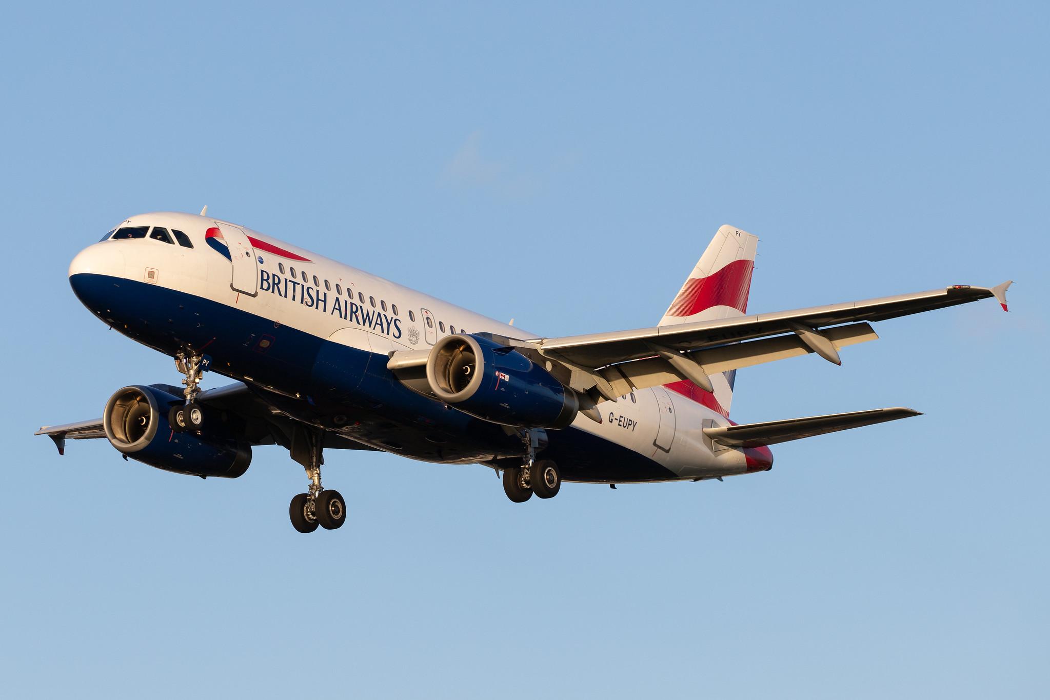London Heathrow Airport: British Airways (BA / BAW) |  Airbus A319-131 A319 | G-EUPY | MSN 1466