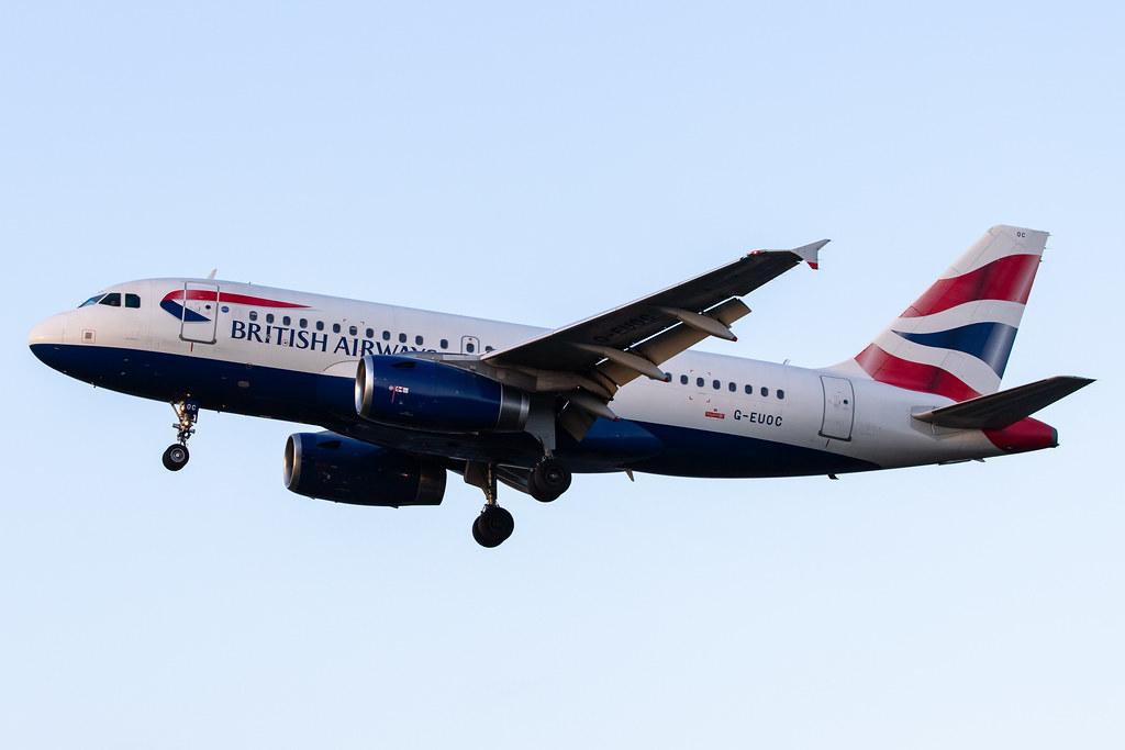 London Heathrow Airport: British Airways (BA / BAW) |  Airbus A319-131 A319 | G-EUOC | MSN 1537