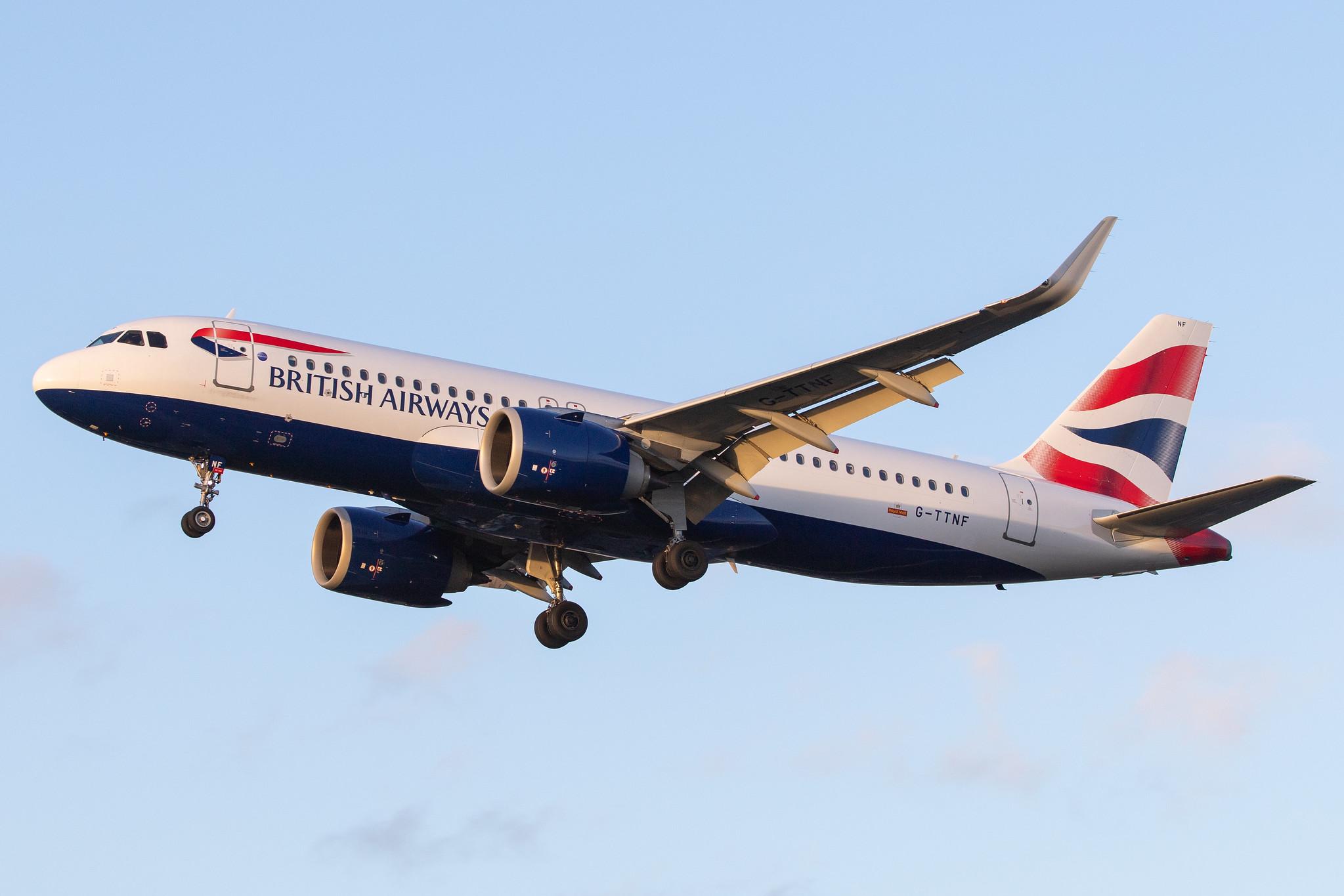 London Heathrow Airport: British Airways (BA / BAW) |  Airbus A320-251N A20N | G-TTNF | MSN 8408