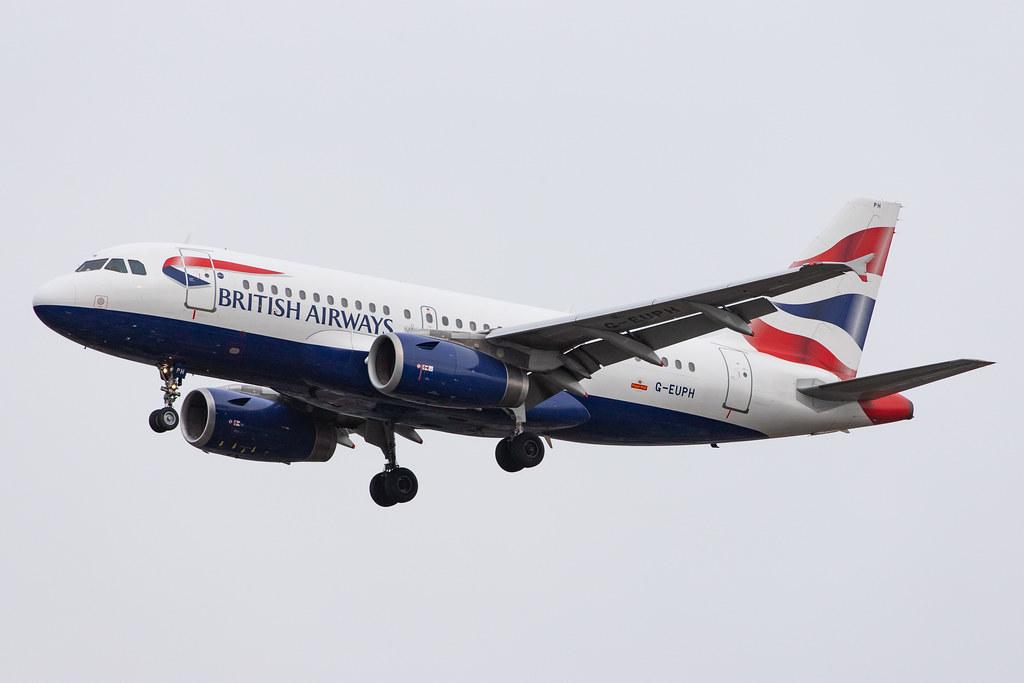 London Heathrow Airport: British Airways (BA / BAW) |  Airbus A319-131 A319 | G-EUPH | MSN 1225