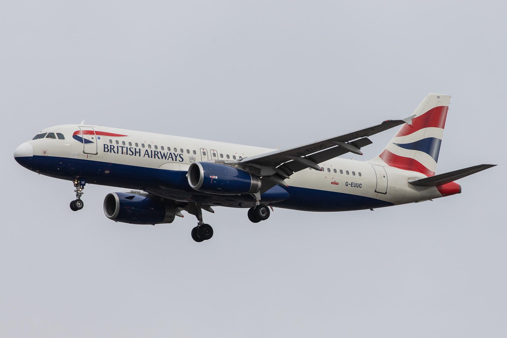 London Heathrow Airport: British Airways (BA / BAW) |  Airbus A320-232 A320 | G-EUUC | MSN 1696