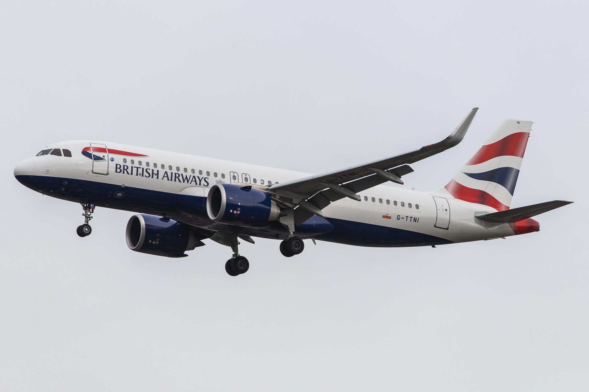 London Heathrow Airport: British Airways (BA / BAW) |  Airbus A320-251N A20N | G-TTNI | MSN 8767