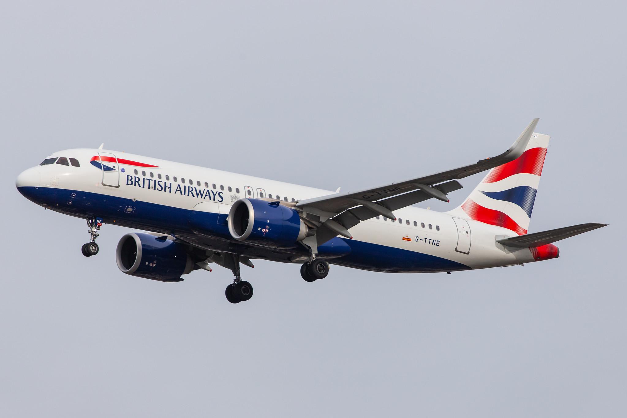 London Heathrow Airport: British Airways (BA / BAW) |  Airbus A320-251N A20N | G-TTNE | MSN 8365