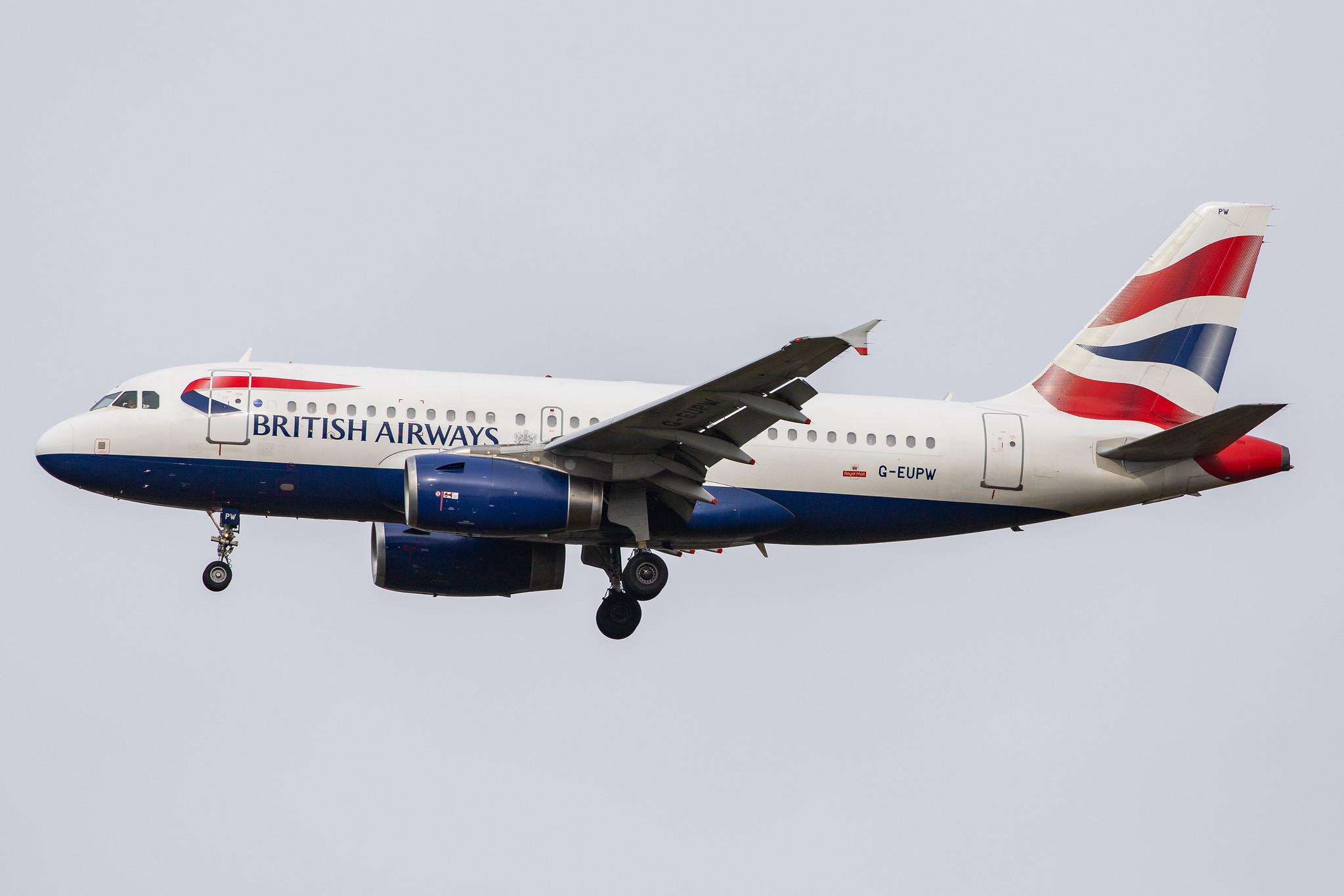 London Heathrow Airport: British Airways (BA / BAW) |  Airbus A319-131 A319 | G-EUPW | MSN 1440