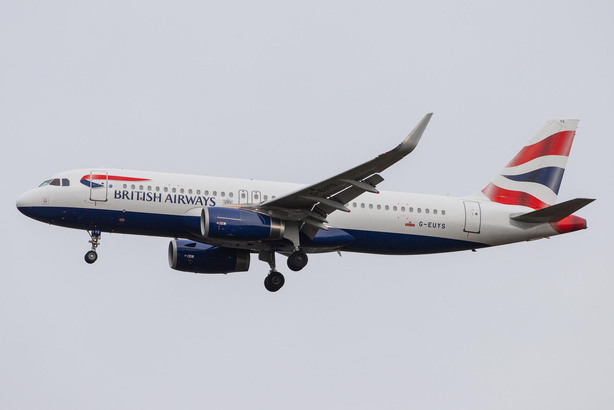 London Heathrow Airport: British Airways (BA / BAW) |  Airbus A320-232 A320 | G-EUYS | MSN 5948
