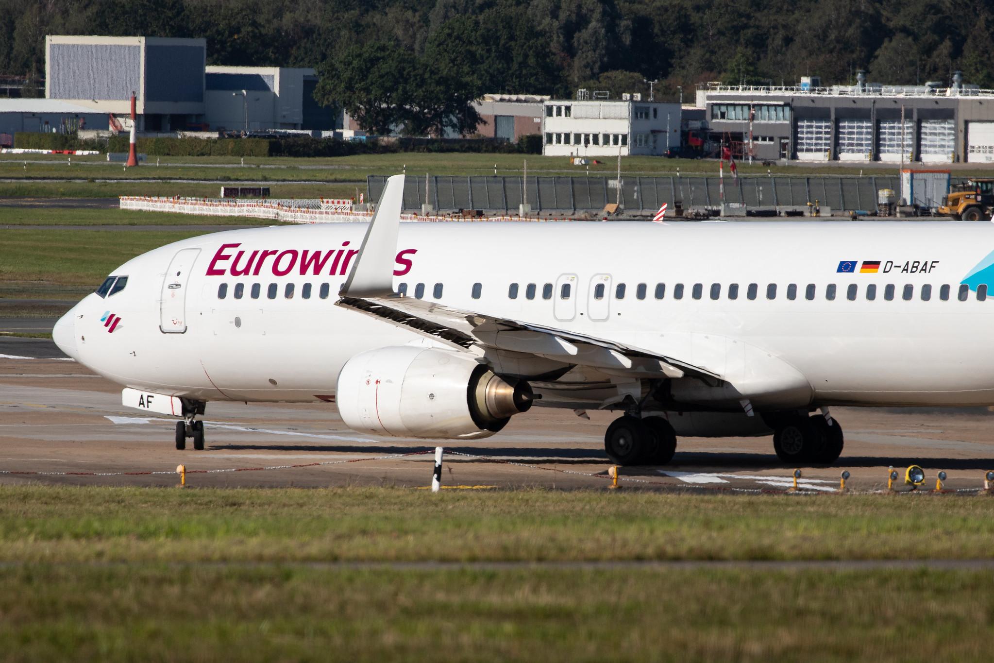 Hamburg Airport: Eurowings (EW / EWG) | Operator: TUI fly |  Boeing 737-86J B738 | D-ABAF | MSN 30878