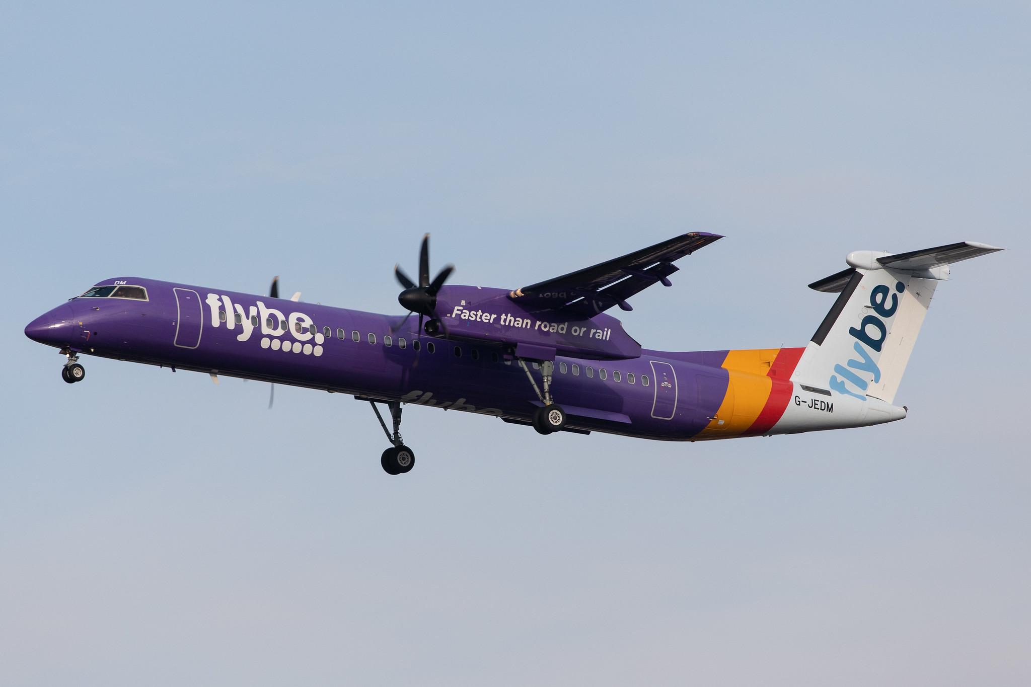 London Heathrow Airport: Flybe (BE / BEE) |  De Havilland Canada Dash 8-400 DH8D | G-JEDM | MSN 4077