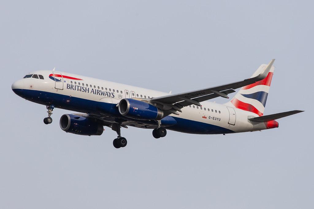London Heathrow Airport: British Airways (BA / BAW) |  Airbus A320-232 A320 | G-EUYU | MSN 6028