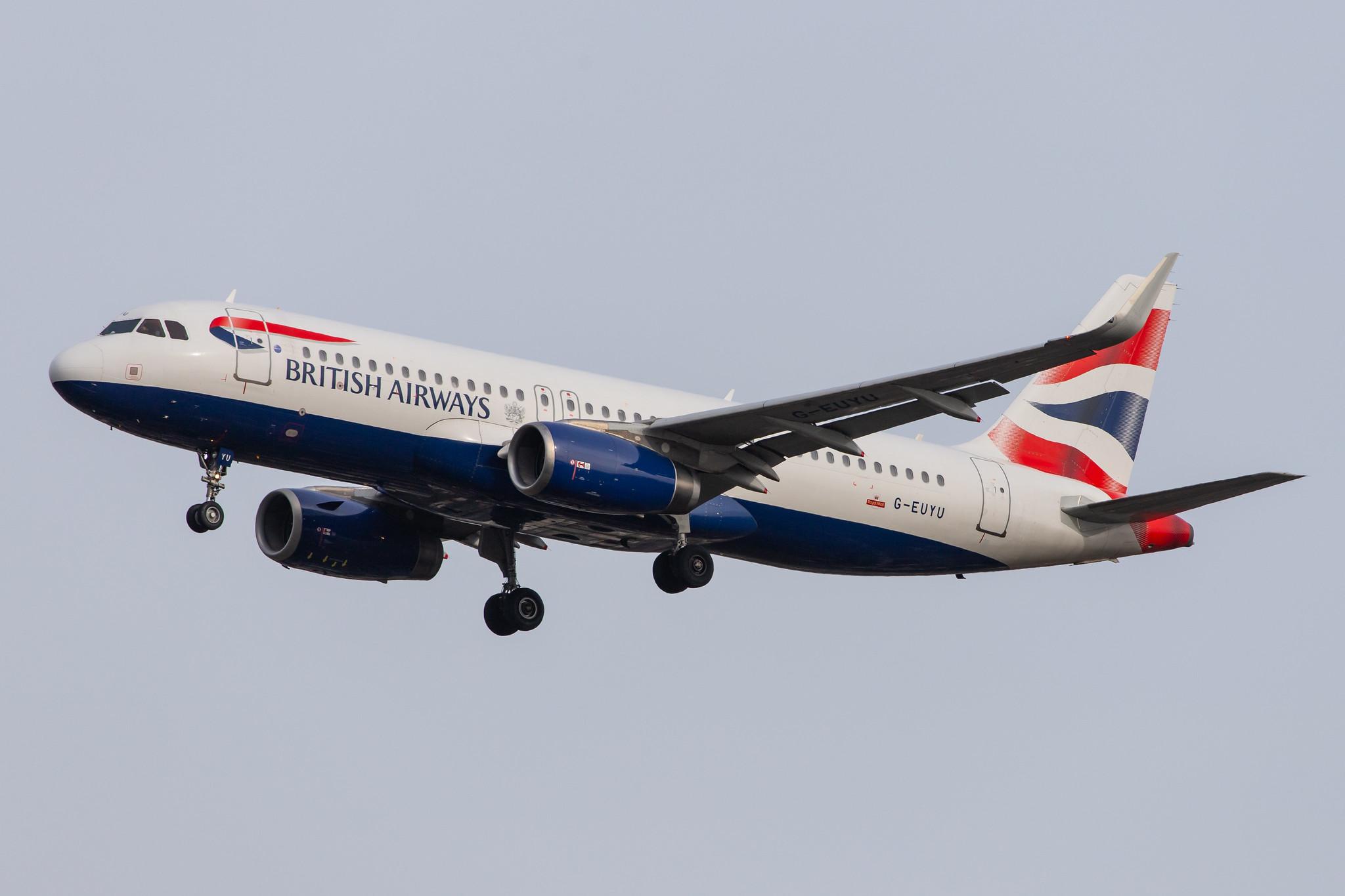 London Heathrow Airport: British Airways (BA / BAW) |  Airbus A320-232 A320 | G-EUYU | MSN 6028