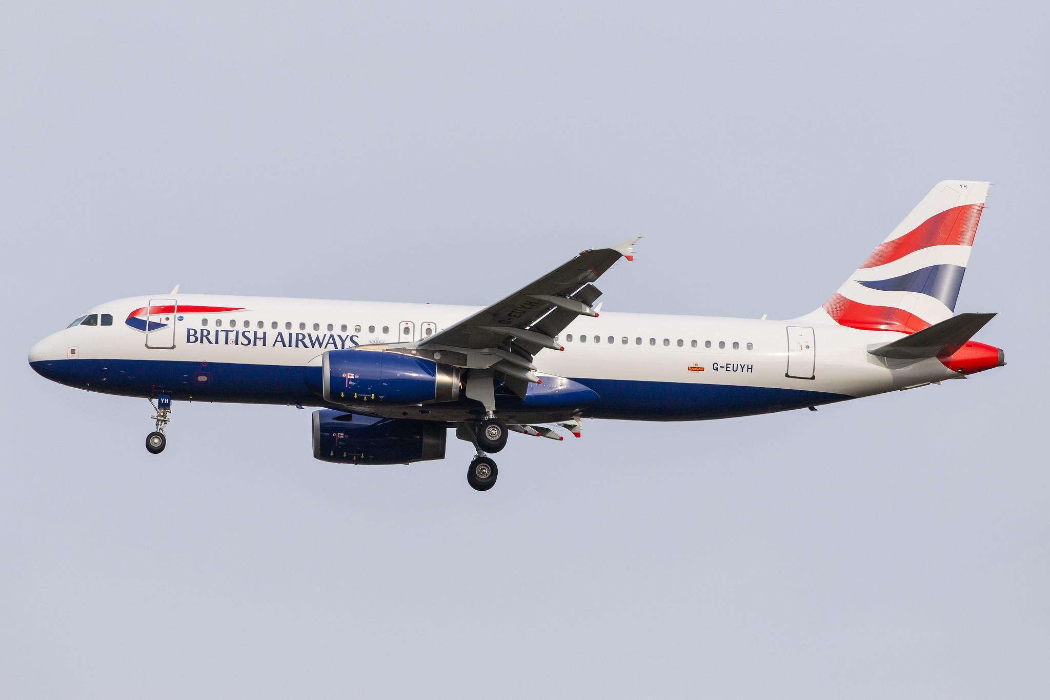 London Heathrow Airport: British Airways (BA / BAW) |  Airbus A320-232 A320 | G-EUYH | MSN 4265