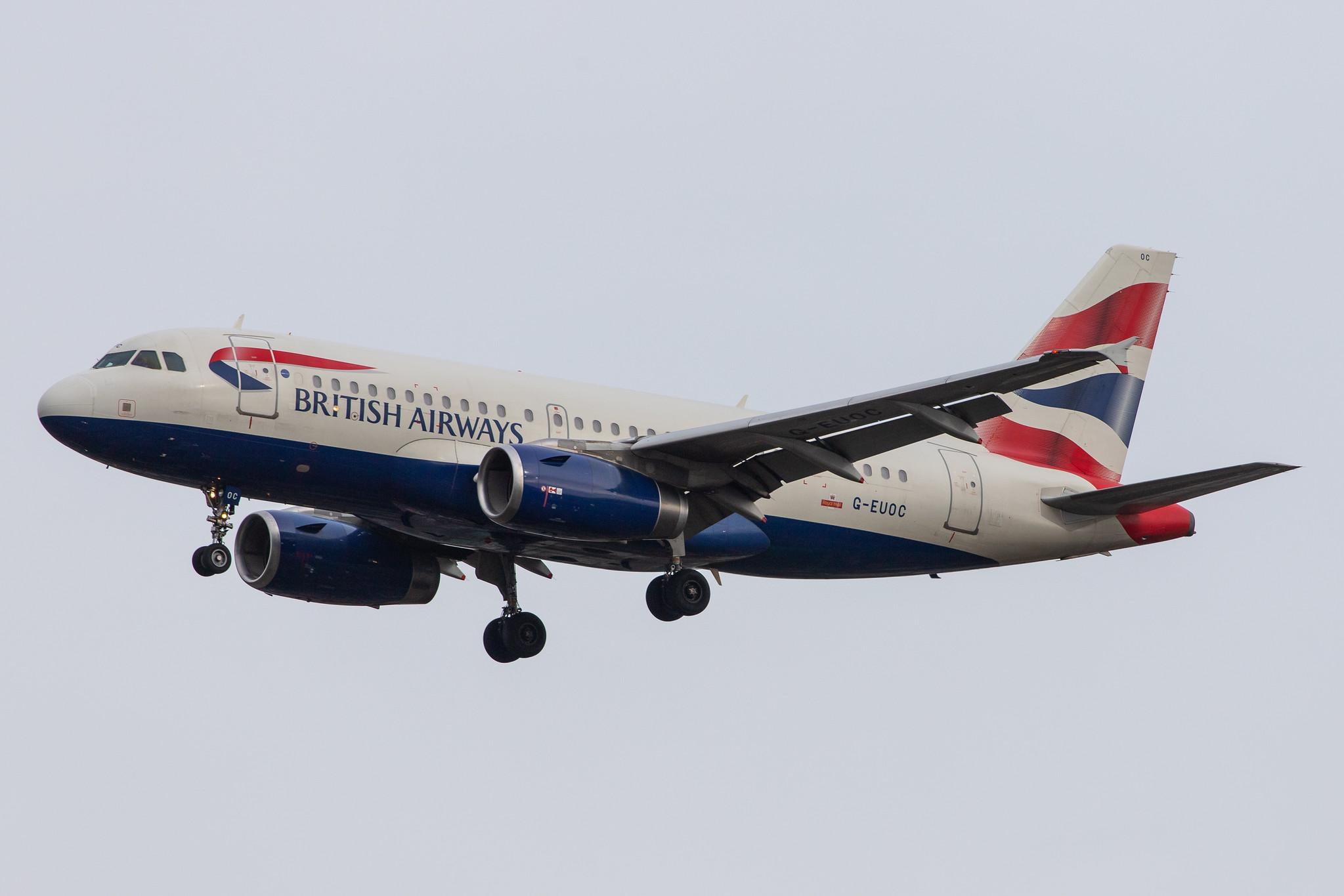 London Heathrow Airport: British Airways (BA / BAW) |  Airbus A319-131 A319 | G-EUOC | MSN 1537