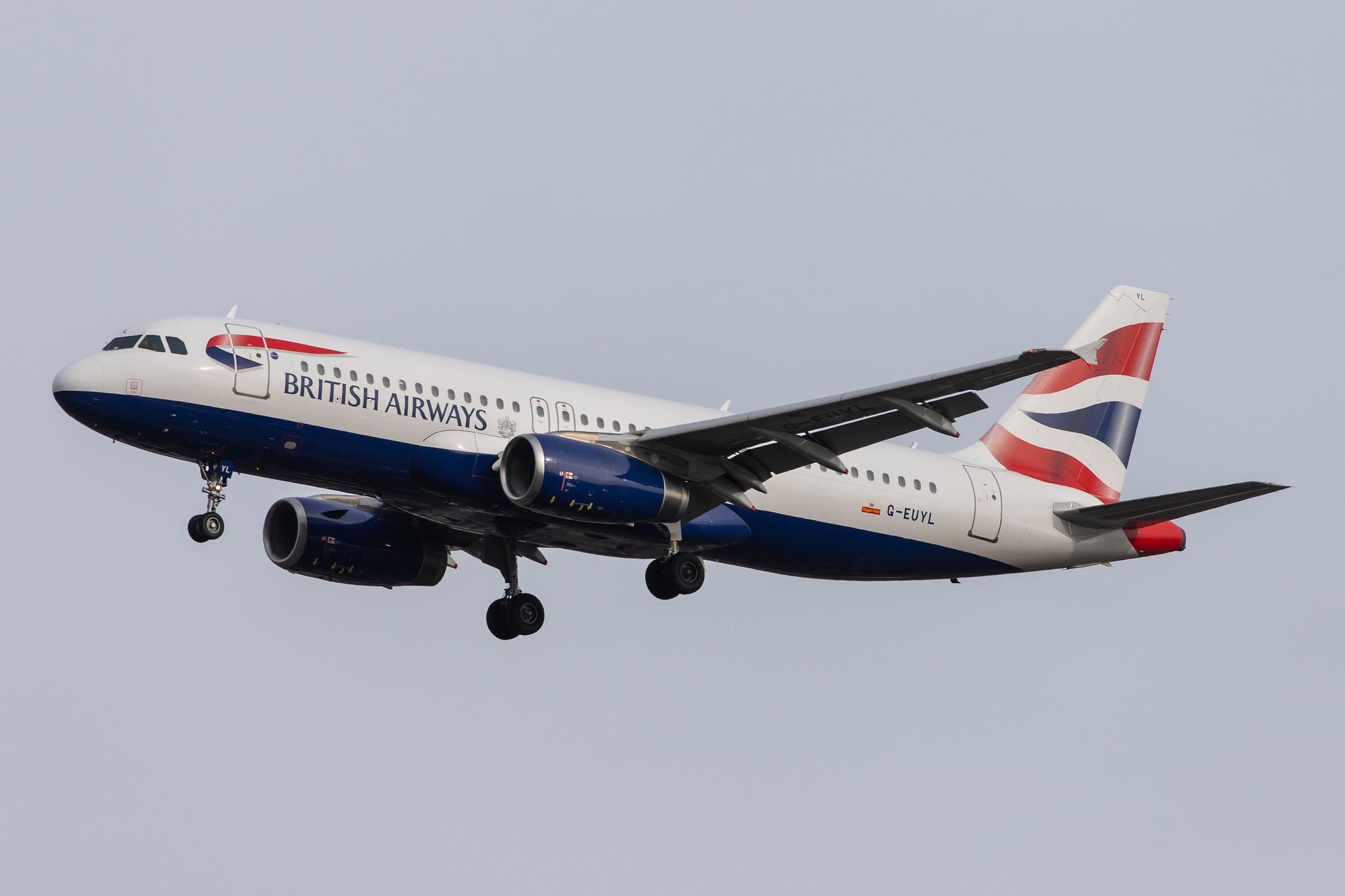 London Heathrow Airport: British Airways (BA / BAW) |  Airbus A320-232 A320 | G-EUYL | MSN 4725