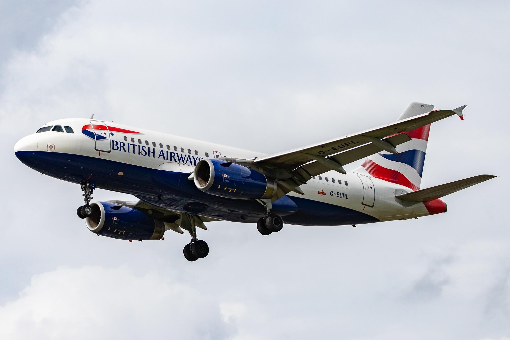 London Heathrow Airport: British Airways (BA / BAW) |  Airbus A319-131 A319 | G-EUPL | MSN 1239