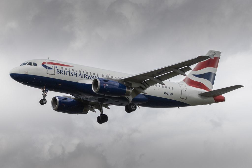 London Heathrow Airport: British Airways (BA / BAW) |  Airbus A319-131 A319 | G-EUPF | MSN 1197