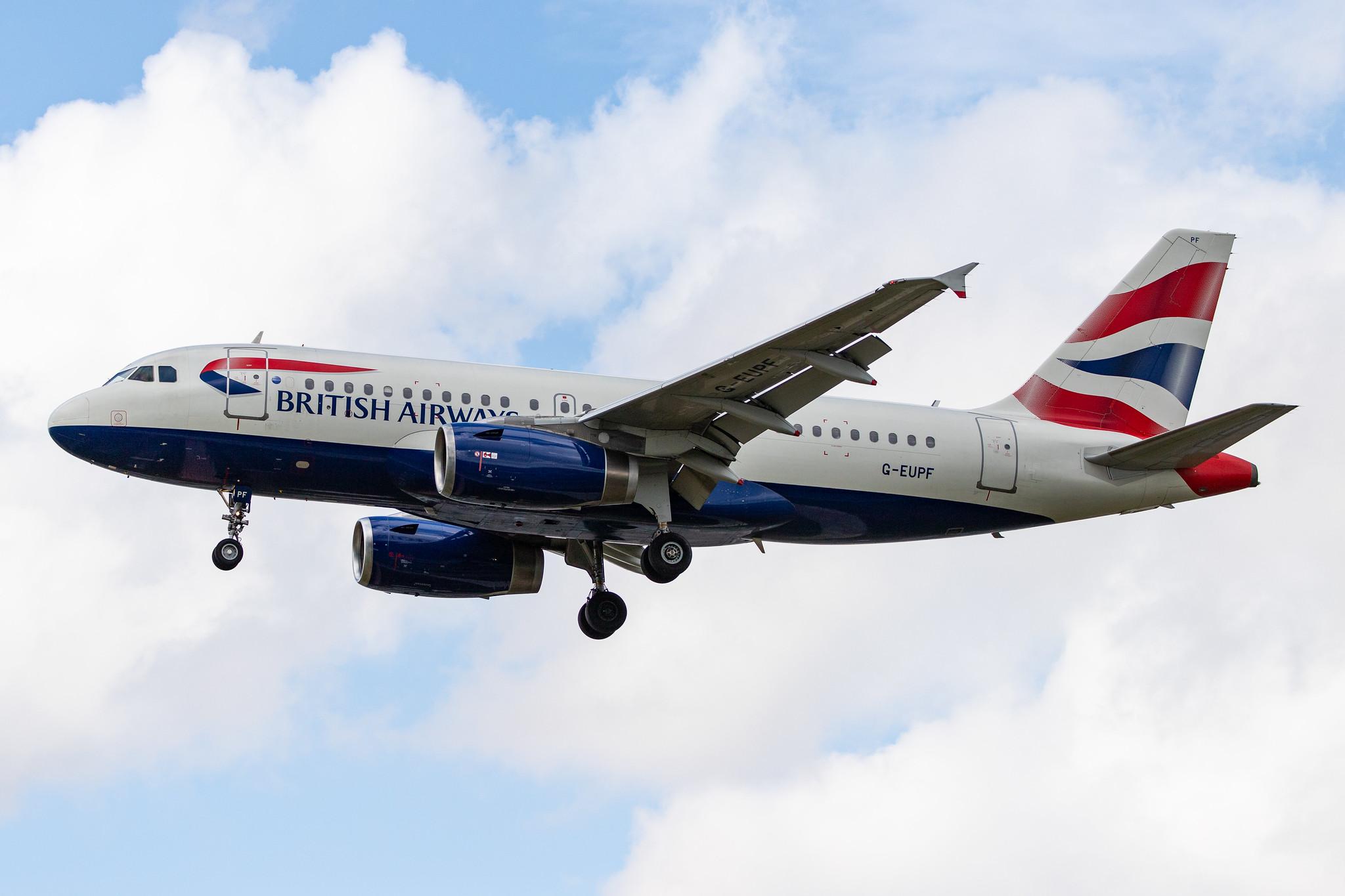 London Heathrow Airport: British Airways (BA / BAW) |  Airbus A319-131 A319 | G-EUPF | MSN 1197