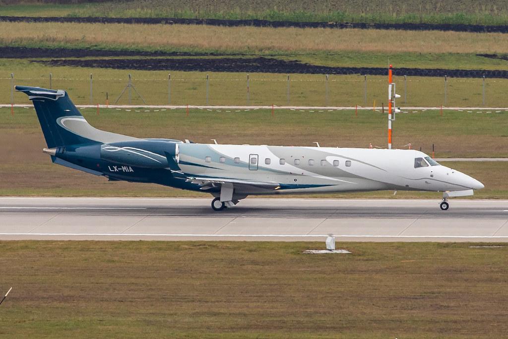 Munich Airport: Global Jet Luxembourg (/ SVW) |  Embraer Legacy 650 E35L | LX-MIA | MSN 14501165