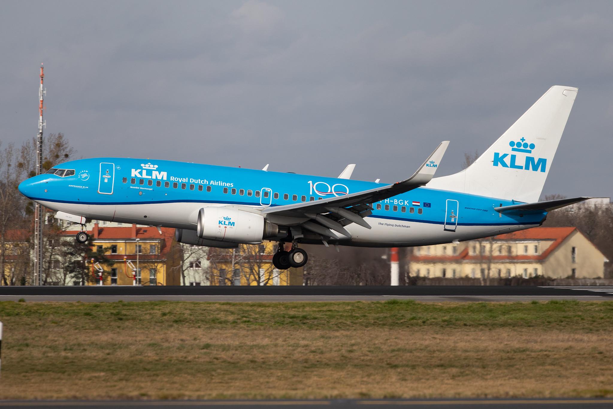 Flughafen Berlin Tegel (TXL): KLM (KL / KLM) |  Boeing 737-7K2 B737 | PH-BGK | MSN 38054