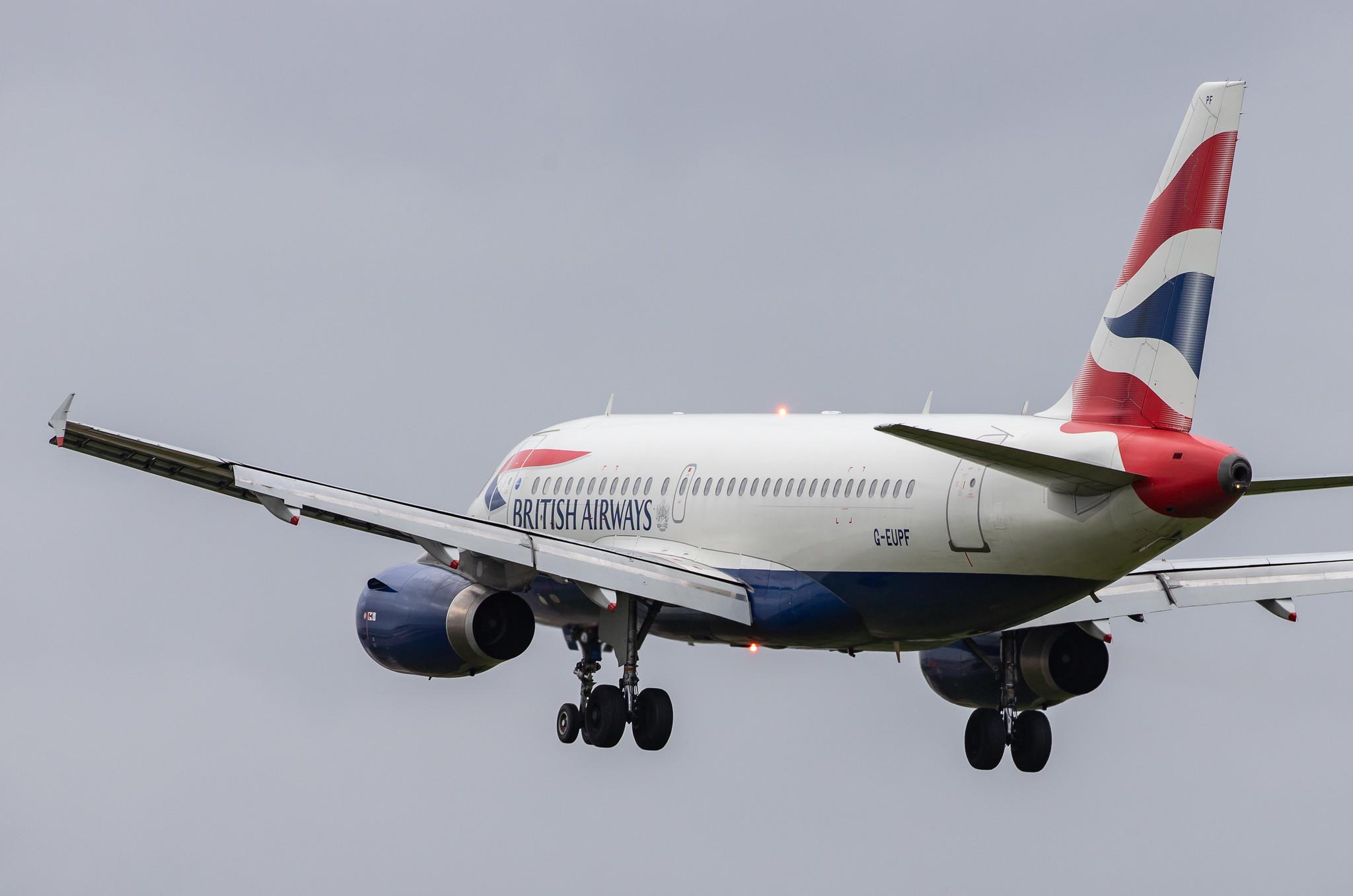 London Heathrow Airport: British Airways (BA / BAW) |  Airbus A319-131 A319 | G-EUPF | MSN 1197