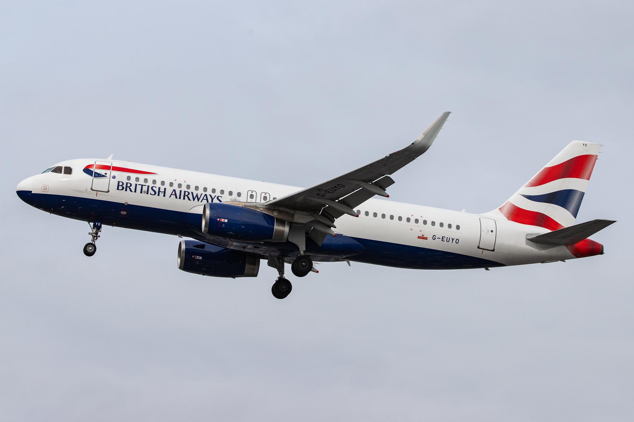 London Heathrow Airport: British Airways (BA / BAW) |  Airbus A320-232 A320 | G-EUYO | MSN 5634