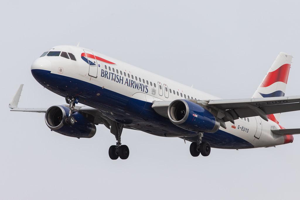 London Heathrow Airport: British Airways (BA / BAW) |  Airbus A320-232 A320 | G-EUYO | MSN 5634