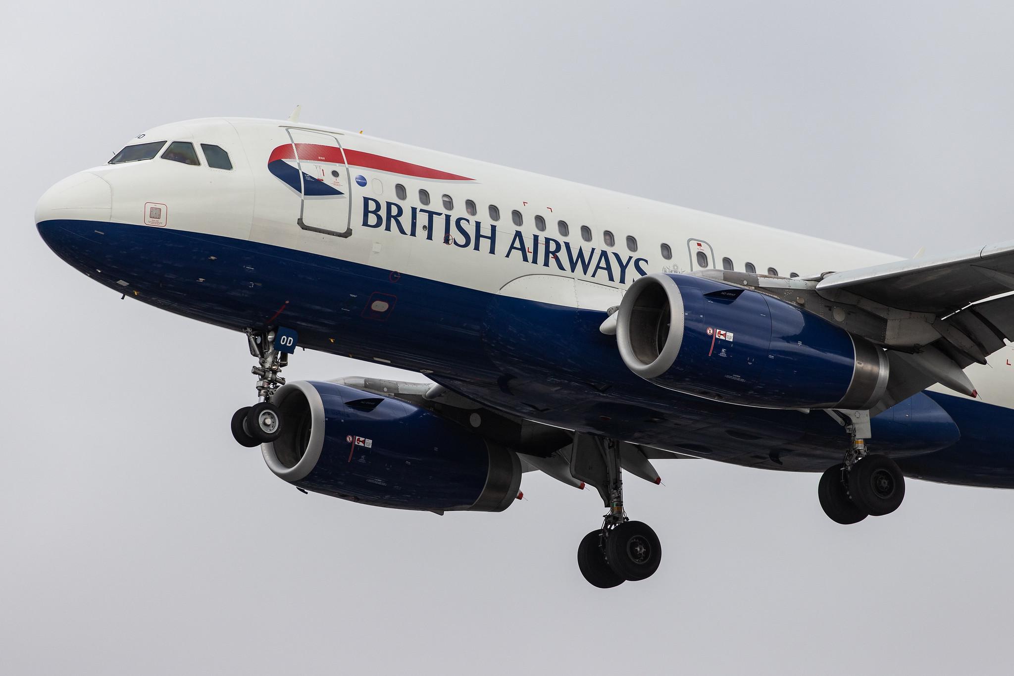 London Heathrow Airport: British Airways (BA / BAW) |  Airbus A319-131 A319 | G-EUOD | MSN 1558