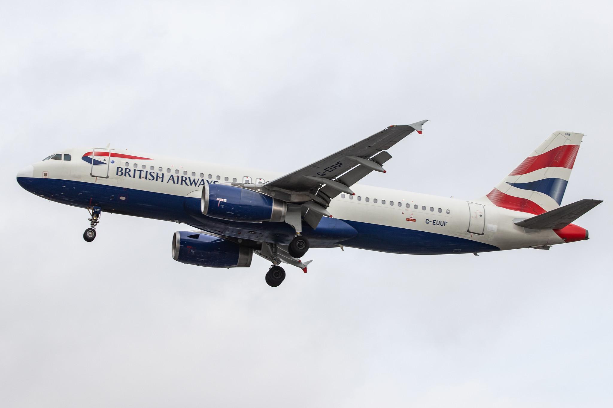 London Heathrow Airport: British Airways (BA / BAW) |  Airbus A320-232 A320 | G-EUUF | MSN 1806