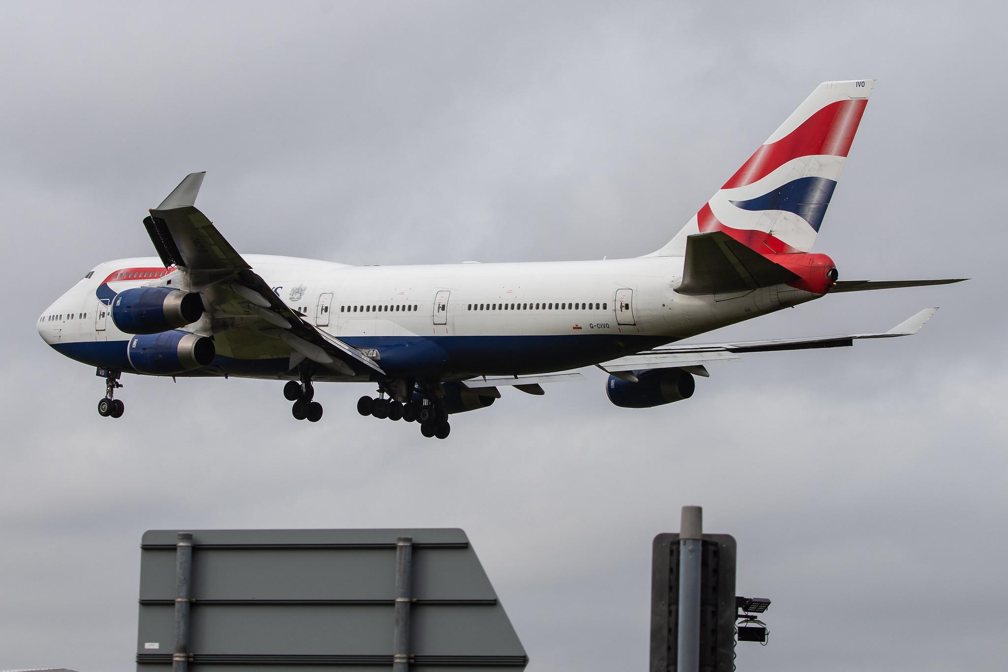 London Heathrow Airport: British Airways (BA / BAW) |  Boeing 747-436 B744 | G-CIVO | MSN 28849