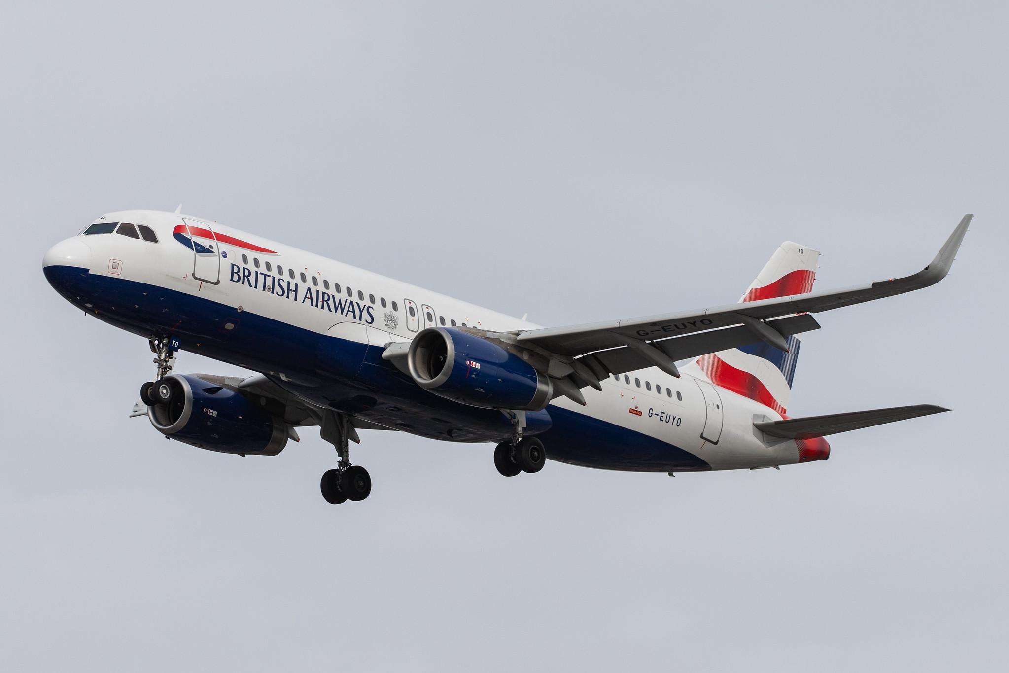 London Heathrow Airport: British Airways (BA / BAW) |  Airbus A320-232 A320 | G-EUYO | MSN 5634