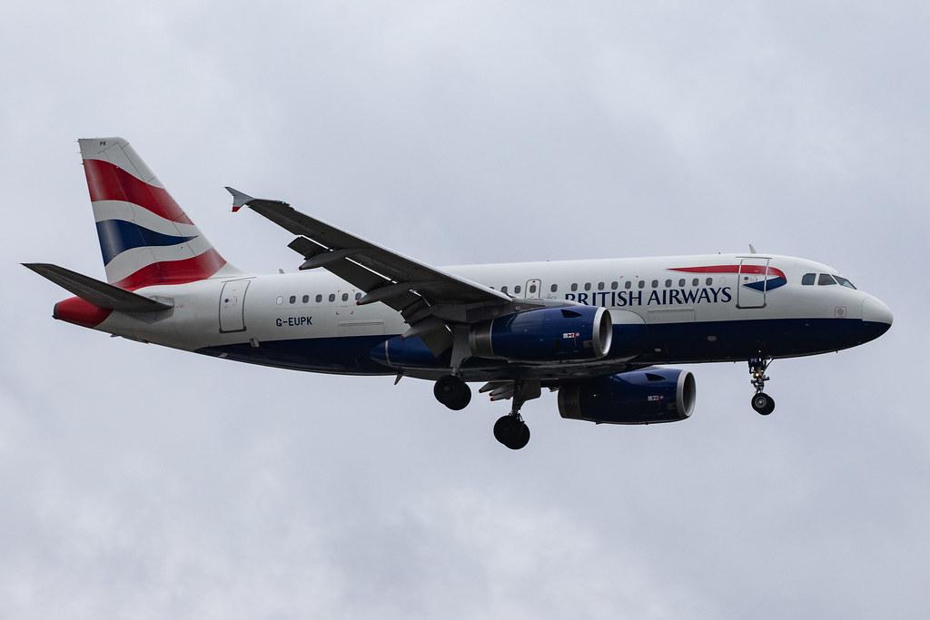 London Heathrow Airport: British Airways (BA / BAW) |  Airbus A319-131 A319 | G-EUPK | MSN 1236