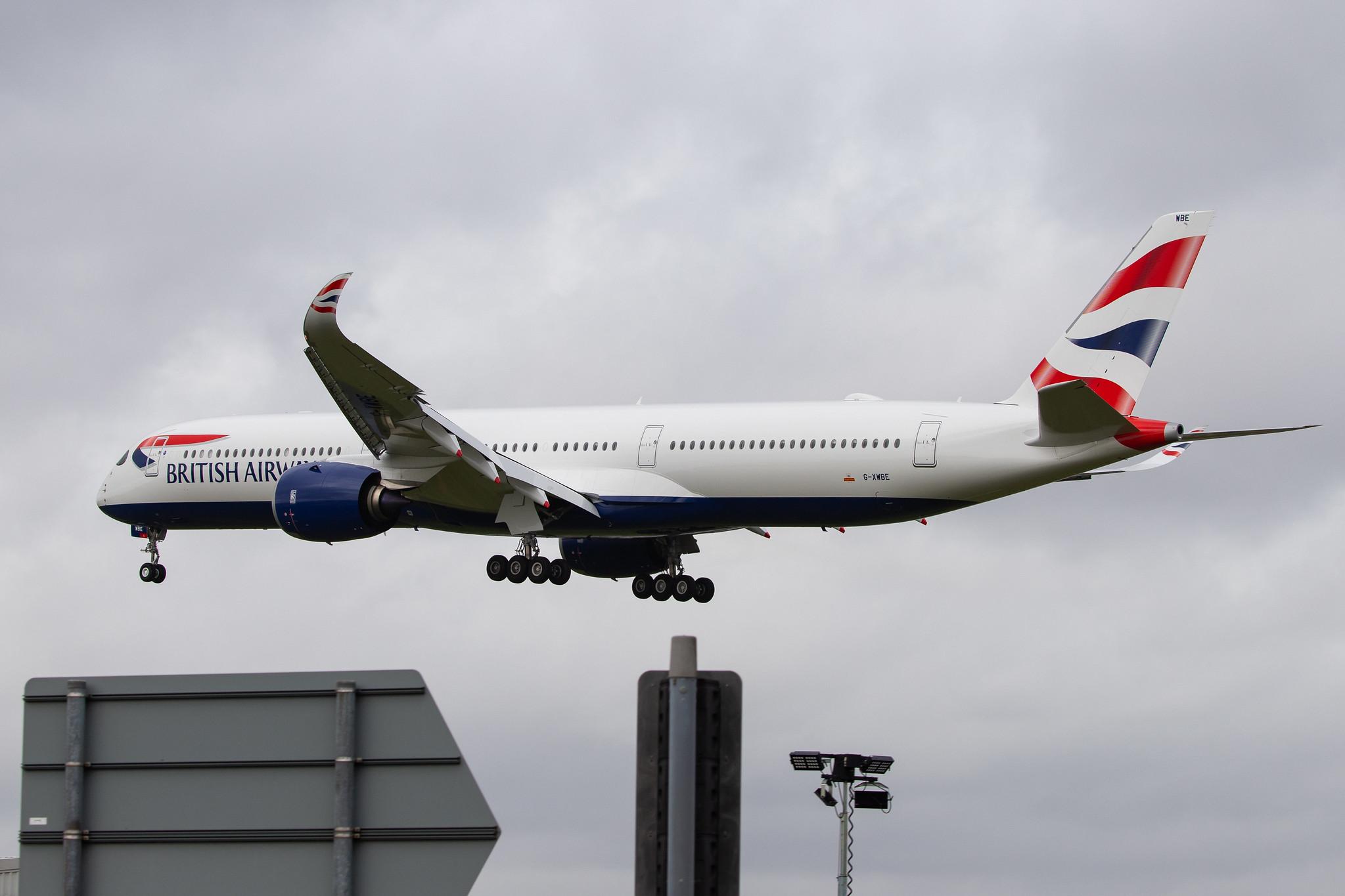 London Heathrow Airport: British Airways (BA / BAW) |  Airbus A350-1041 A35K | G-XWBE | MSN 386