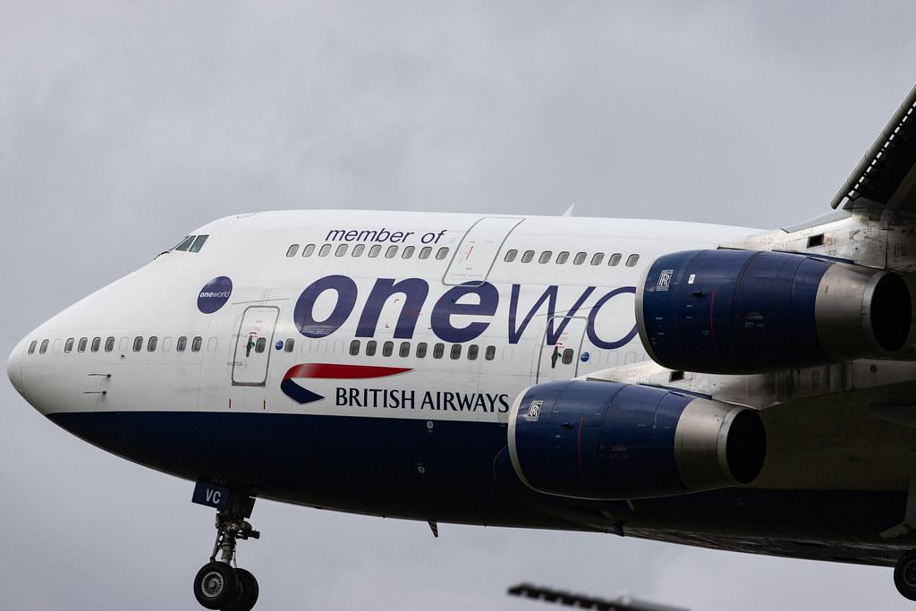 London Heathrow Airport: British Airways (BA / BAW) |  Livery: Oneworld livery |  Boeing 747-436 B744 | G-CIVC | MSN 25812
