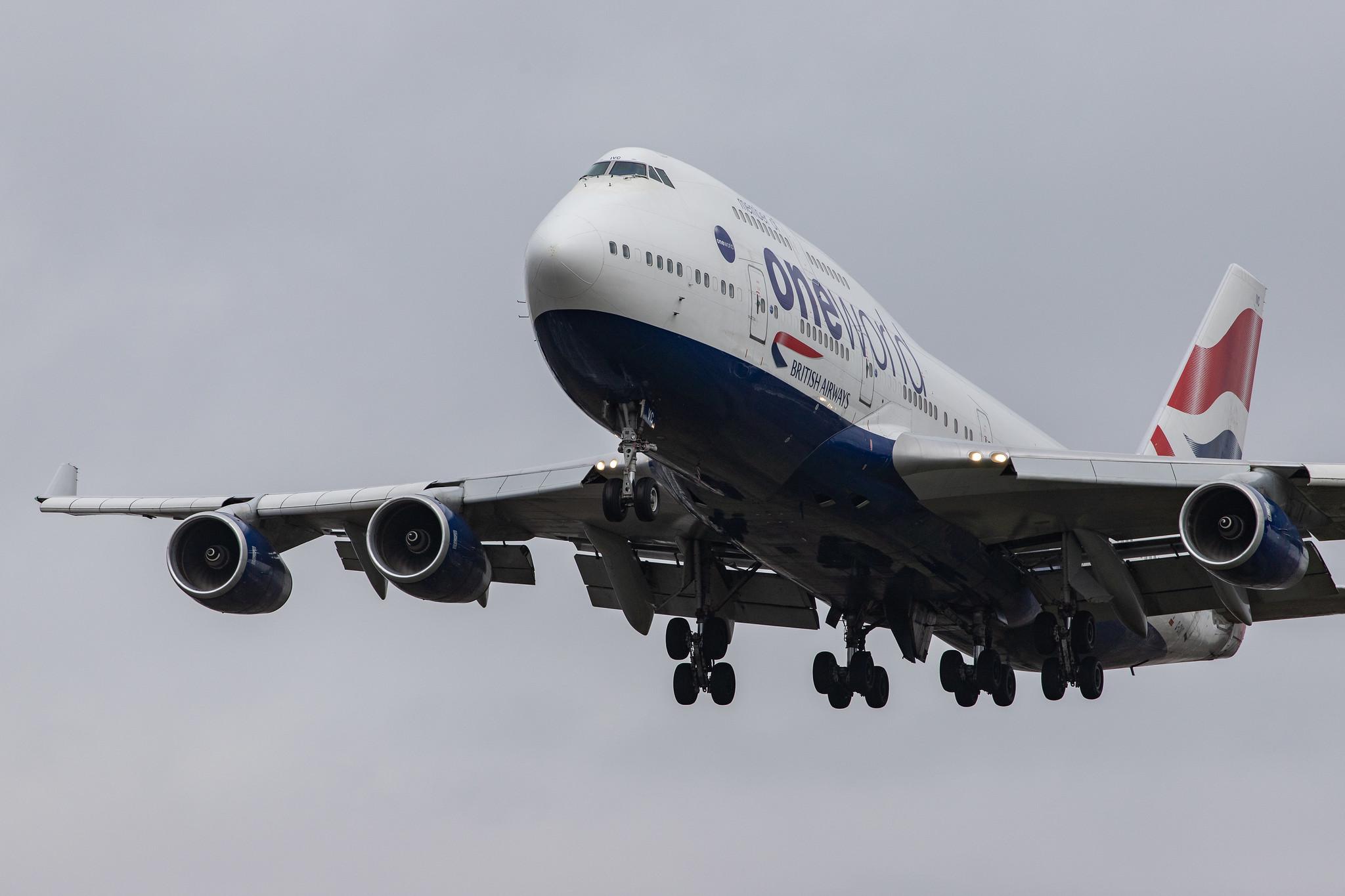London Heathrow Airport: British Airways (BA / BAW) |  Livery: Oneworld livery |  Boeing 747-436 B744 | G-CIVC | MSN 25812