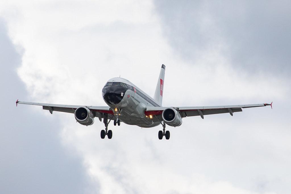 London Heathrow Airport: British Airways (BA / BAW) |  Livery: BEA Retro Livery |  Airbus A319-131 A319 | G-EUPJ | MSN 1232