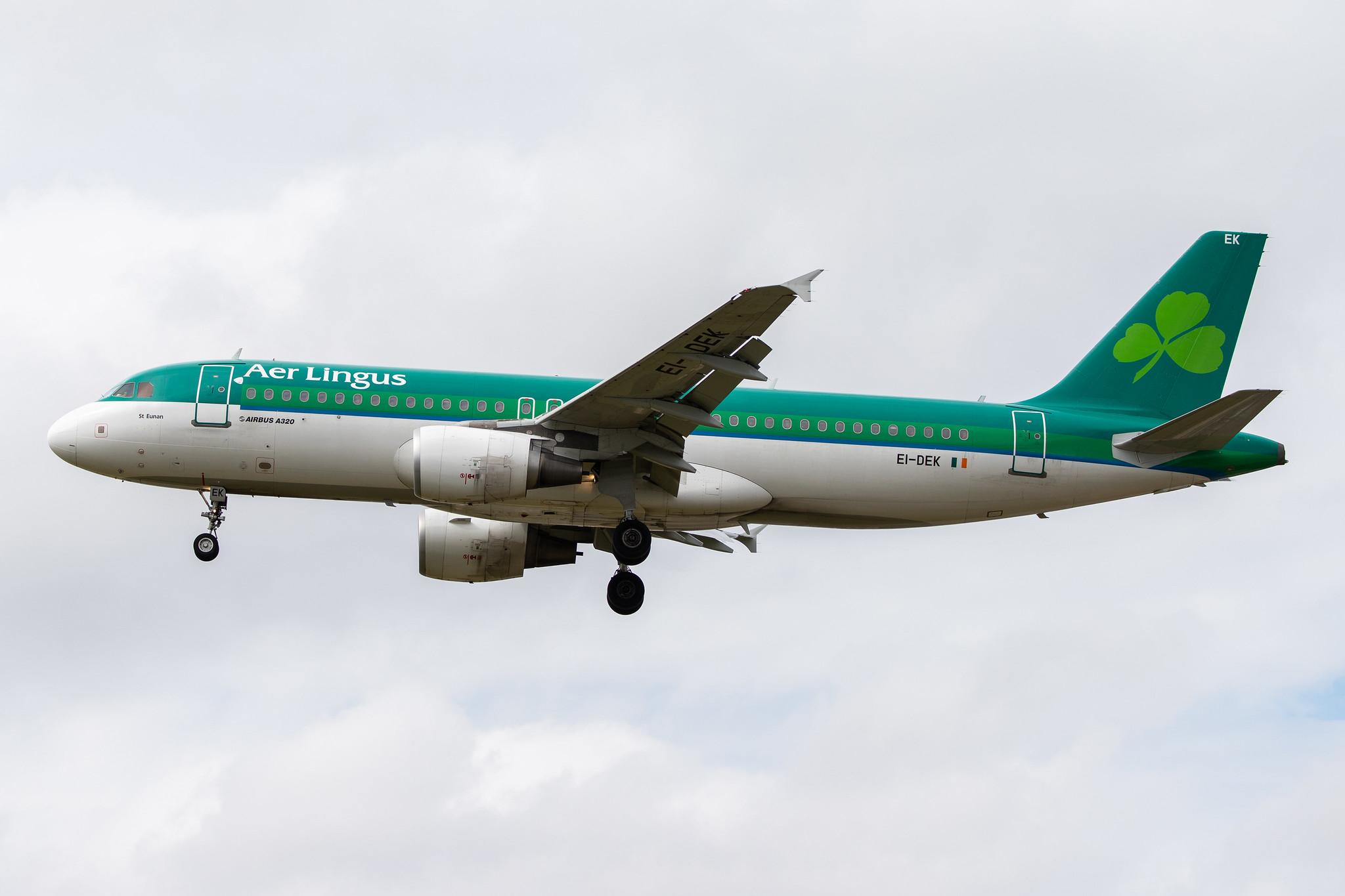 London Heathrow Airport: Aer Lingus (EI / EIN) |  Airbus A320-214 A320 | EI-DEK | MSN 2399