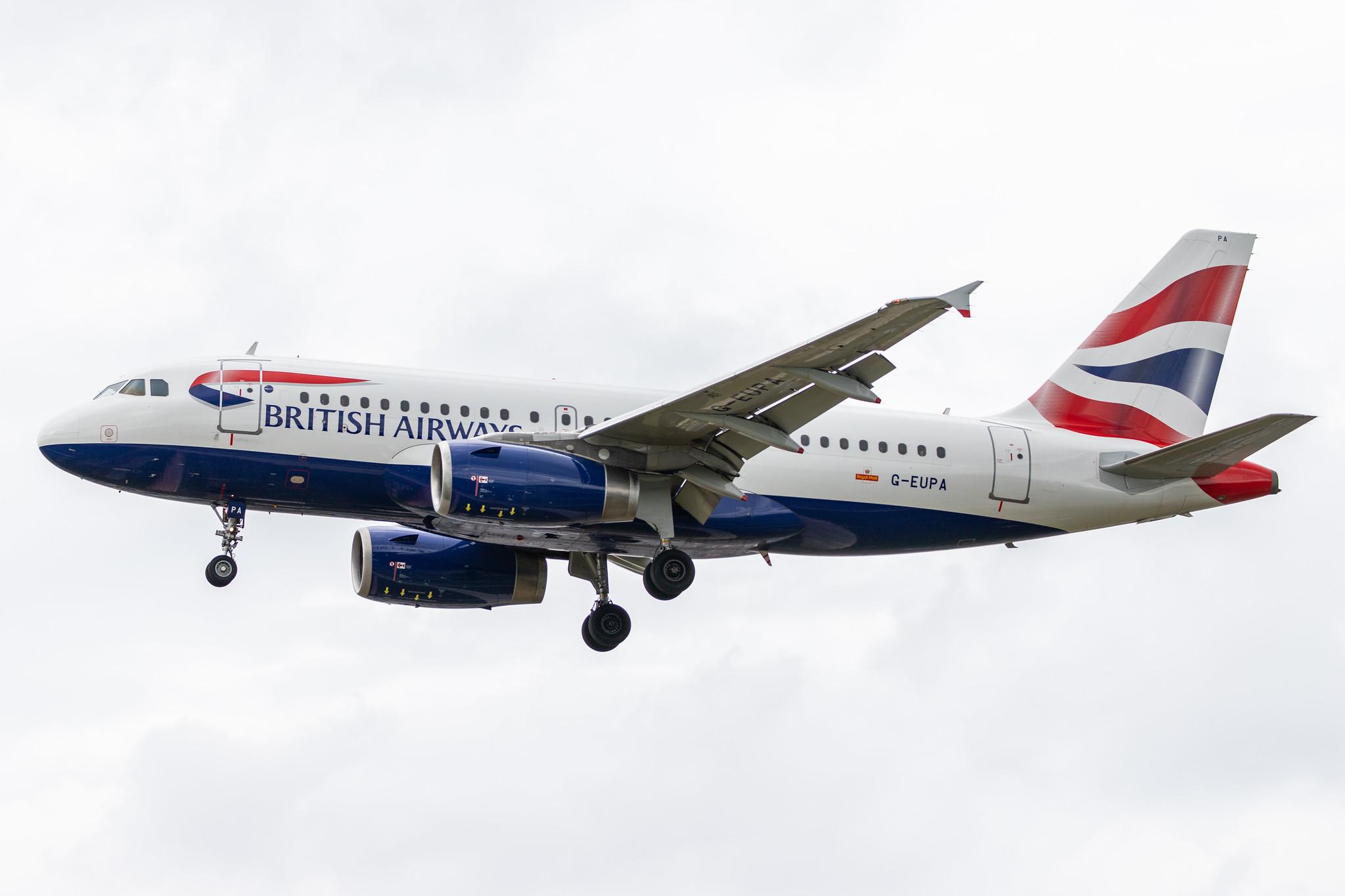 London Heathrow Airport: British Airways (BA / BAW) |  Airbus A319-131 A319 | G-EUPA | MSN 1082