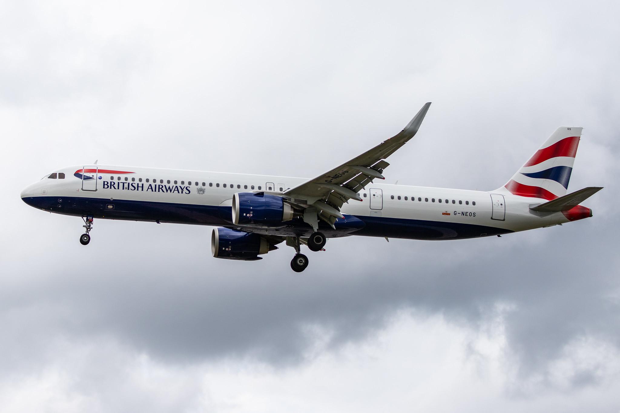 London Heathrow Airport: British Airways (BA / BAW) |  Airbus A321-251NX A21N | G-NEOS | MSN 8637