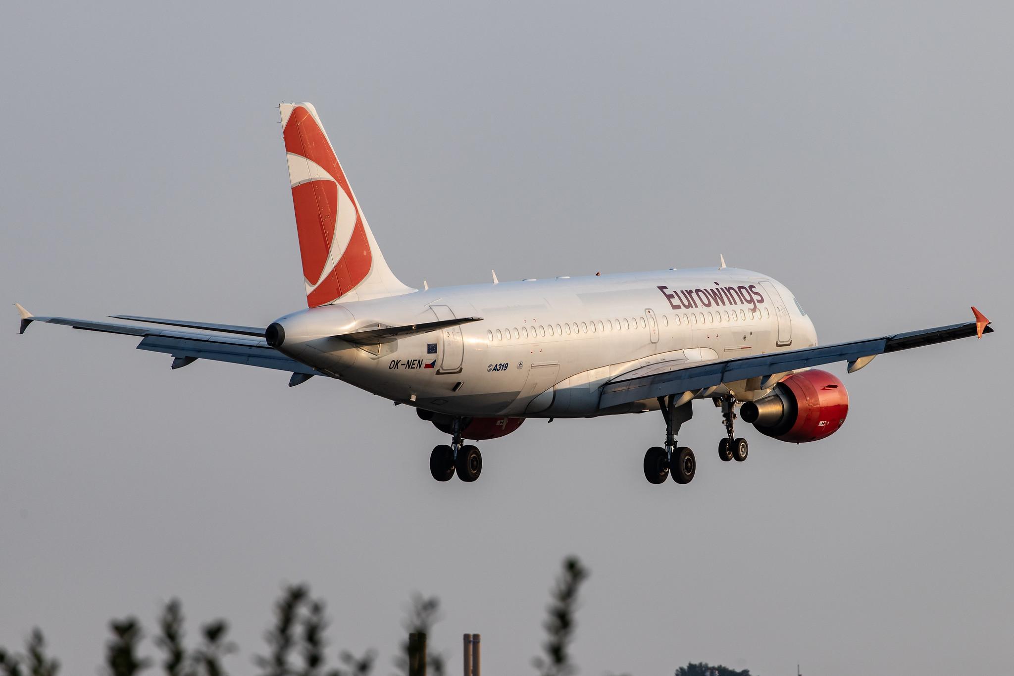 Hamburg Airport: Eurowings (EW / EWG) | Operator: Czech Airlines |  Airbus A319-112 A319 | OK-NEN | MSN 3436