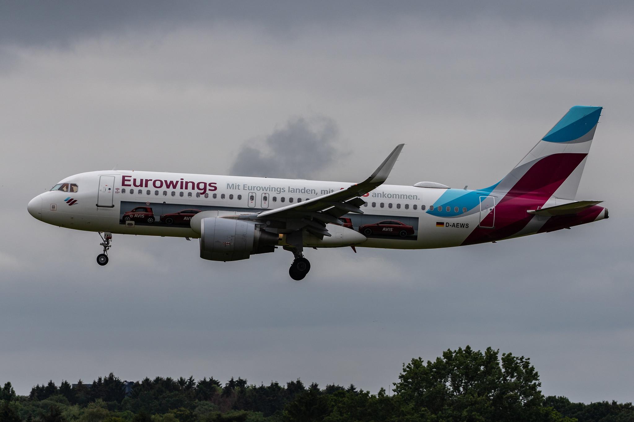 Hamburg Airport: Eurowings (EW / EWG) |  Livery: AVIS Livery |  Airbus A320-214 A320 | D-AEWS | MSN 7439